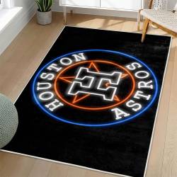 MLB Houston Astros Area Rug Non-Slip Baseball Carpet Home Decor Gift Idea For Fans HA78