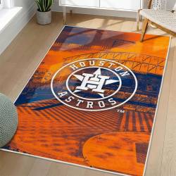 MLB Houston Astros Area Rug Non-Slip Baseball Carpet Home Decor Gift Idea For Fans HA79