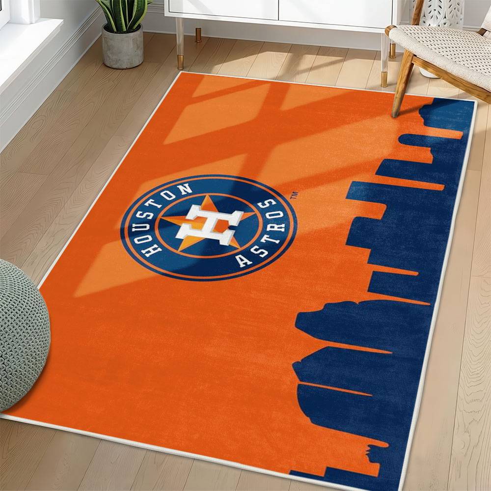MLB Houston Astros Area Rug Non-Slip Baseball Carpet Home Decor Gift Idea For Fans HA80
