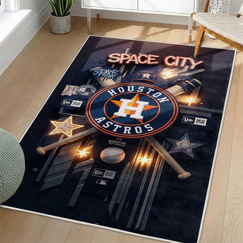 MLB Houston Astros Area Rug Non-Slip Baseball Carpet Home Decor Gift Idea For Fans HA81