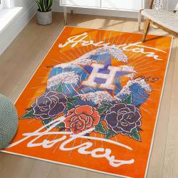 MLB Houston Astros Area Rug Non-Slip Baseball Carpet Home Decor Gift Idea For Fans HA84