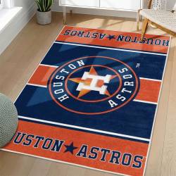 MLB Houston Astros Area Rug Non-Slip Baseball Carpet Home Decor Gift Idea For Fans HA85