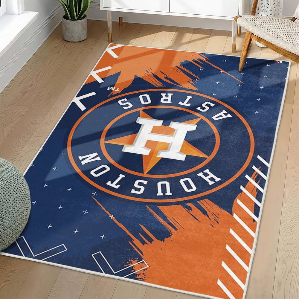 MLB Houston Astros Area Rug Non-Slip Baseball Carpet Home Decor Gift Idea For Fans HA87