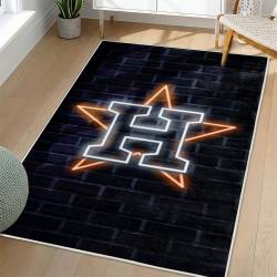 MLB Houston Astros Area Rug Non-Slip Baseball Carpet Home Decor Gift Idea For Fans HA90