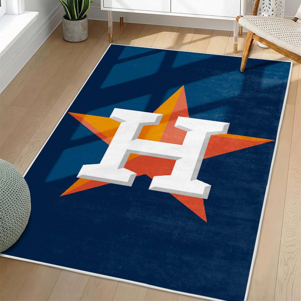 MLB Houston Astros Area Rug Non-Slip Baseball Carpet Home Decor Gift Idea For Fans HA92