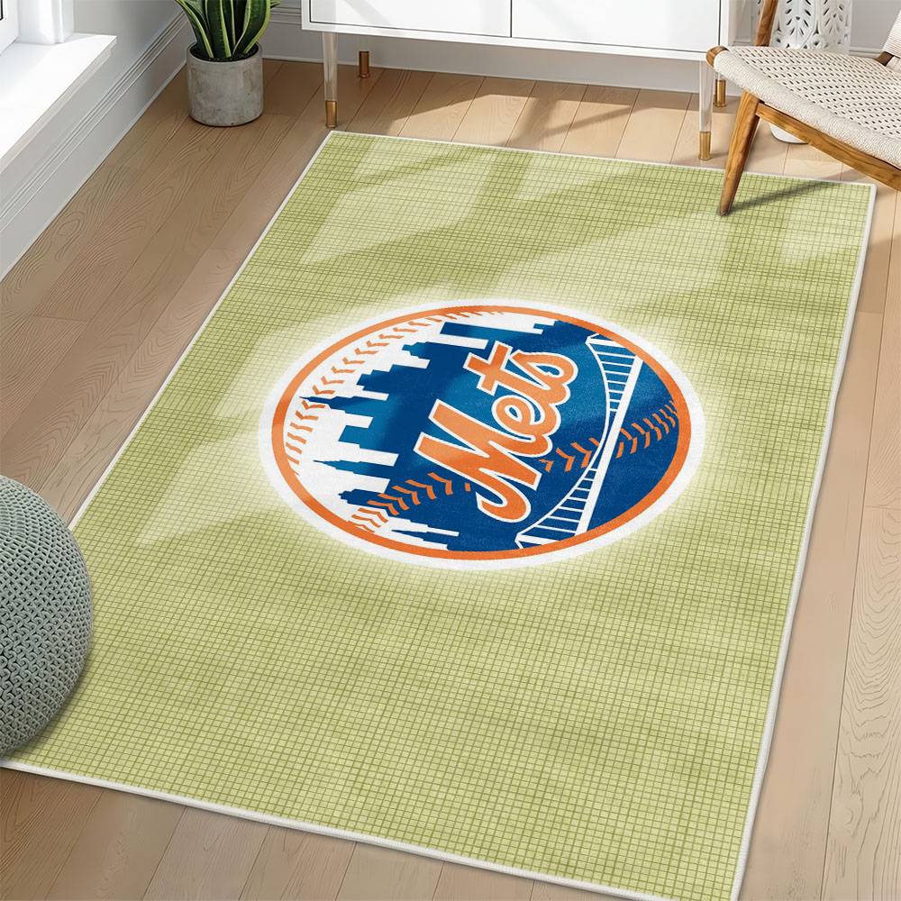 MLB New York Mets Area Rug Non-Slip Baseball Carpet Home Decor Gift Idea For Fans NYM1