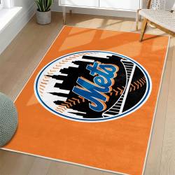 MLB New York Mets Area Rug Non-Slip Baseball Carpet Home Decor Gift Idea For Fans NYM10