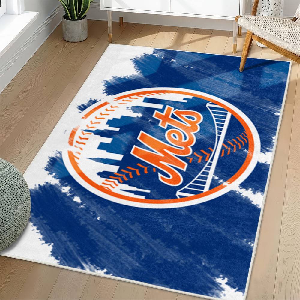 MLB New York Mets Area Rug Non-Slip Baseball Carpet Home Decor Gift Idea For Fans NYM103