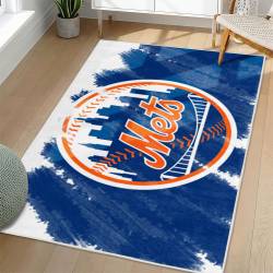 MLB New York Mets Area Rug Non-Slip Baseball Carpet Home Decor Gift Idea For Fans NYM103