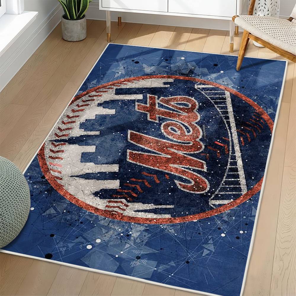 MLB New York Mets Area Rug Non-Slip Baseball Carpet Home Decor Gift Idea For Fans NYM105