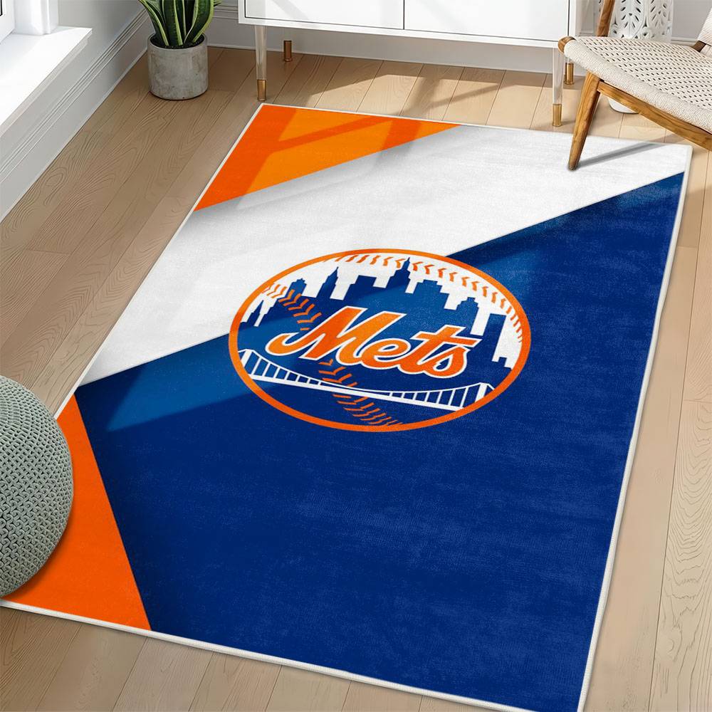 MLB New York Mets Area Rug Non-Slip Baseball Carpet Home Decor Gift Idea For Fans NYM108
