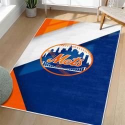 MLB New York Mets Area Rug Non-Slip Baseball Carpet Home Decor Gift Idea For Fans NYM108