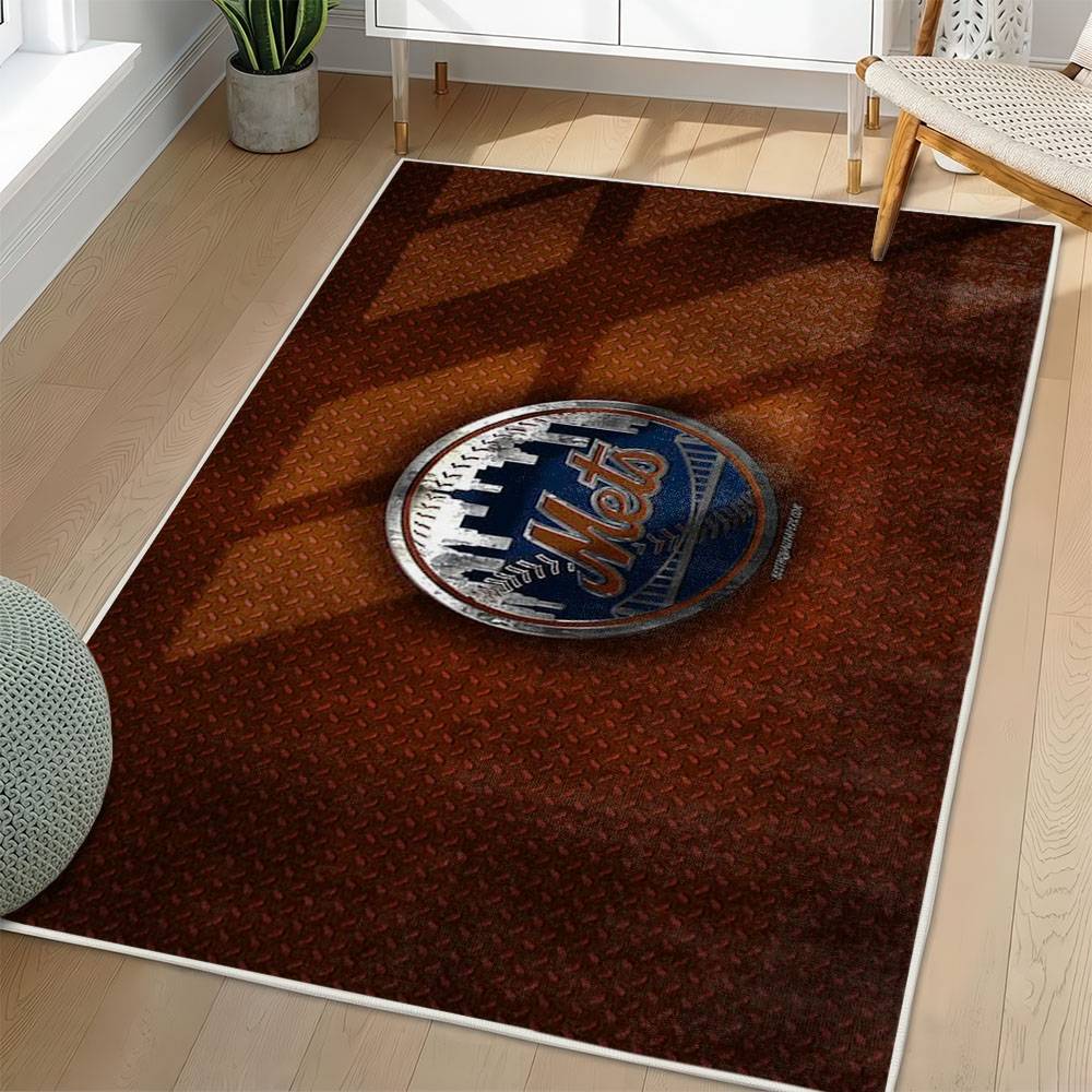 MLB New York Mets Area Rug Non-Slip Baseball Carpet Home Decor Gift Idea For Fans NYM11