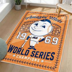 MLB New York Mets Area Rug Non-Slip Baseball Carpet Home Decor Gift Idea For Fans NYM111