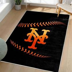 MLB New York Mets Area Rug Non-Slip Baseball Carpet Home Decor Gift Idea For Fans NYM112