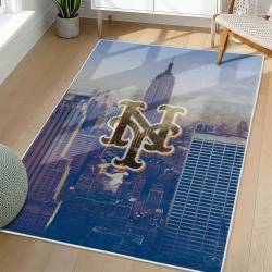 MLB New York Mets Area Rug Non-Slip Baseball Carpet Home Decor Gift Idea For Fans NYM113