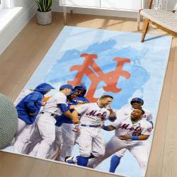 MLB New York Mets Area Rug Non-Slip Baseball Carpet Home Decor Gift Idea For Fans NYM114