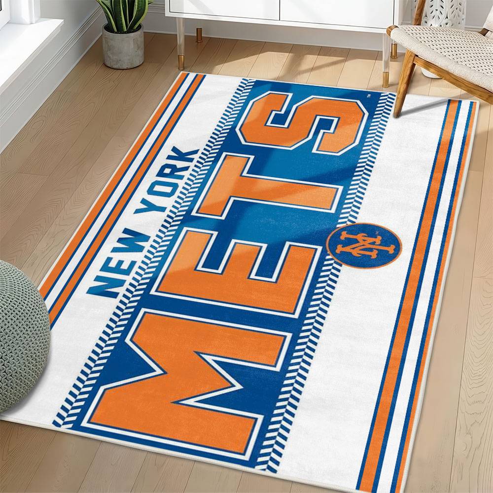 MLB New York Mets Area Rug Non-Slip Baseball Carpet Home Decor Gift Idea For Fans NYM115