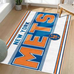 MLB New York Mets Area Rug Non-Slip Baseball Carpet Home Decor Gift Idea For Fans NYM115