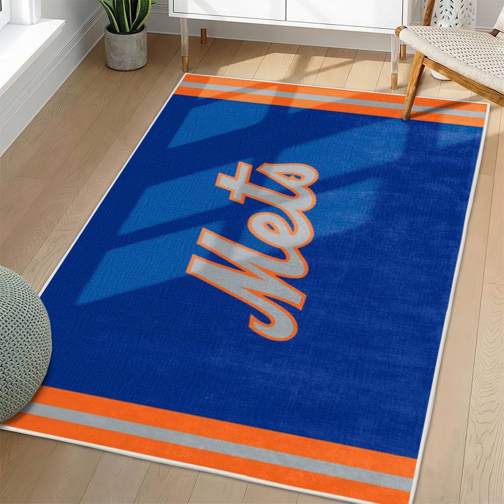 MLB New York Mets Area Rug Non-Slip Baseball Carpet Home Decor Gift Idea For Fans NYM116