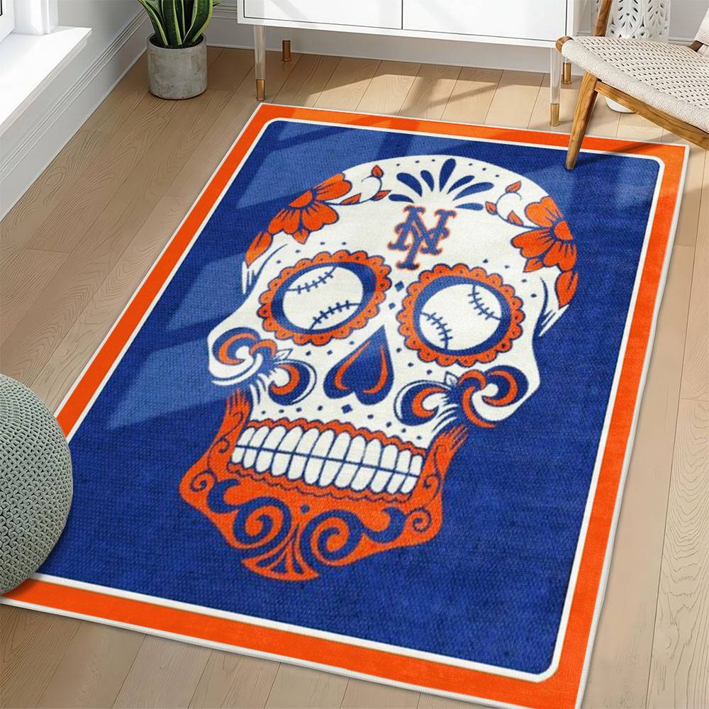 MLB New York Mets Area Rug Non-Slip Baseball Carpet Home Decor Gift Idea For Fans NYM117