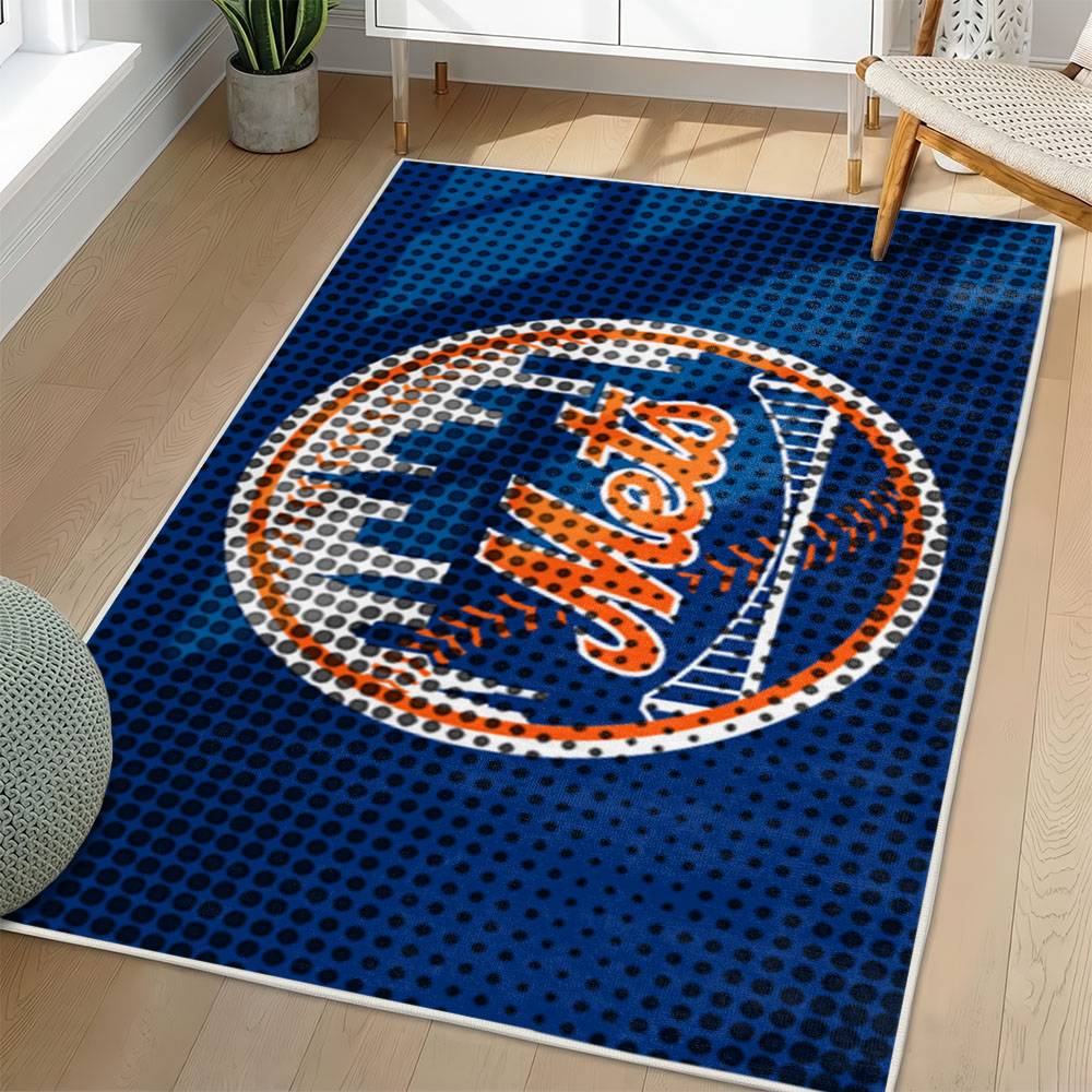 MLB New York Mets Area Rug Non-Slip Baseball Carpet Home Decor Gift Idea For Fans NYM118