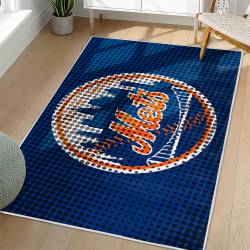 MLB New York Mets Area Rug Non-Slip Baseball Carpet Home Decor Gift Idea For Fans NYM118