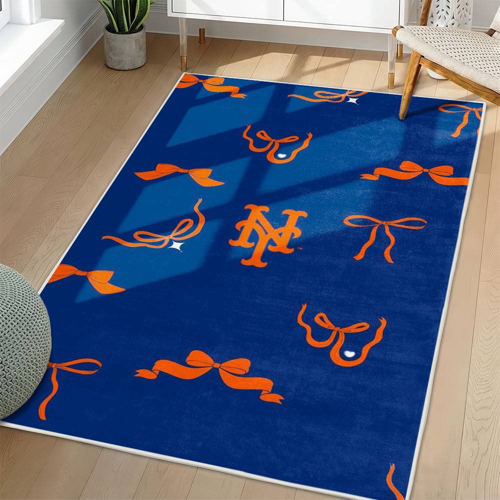 MLB New York Mets Area Rug Non-Slip Baseball Carpet Home Decor Gift Idea For Fans NYM119