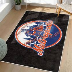 MLB New York Mets Area Rug Non-Slip Baseball Carpet Home Decor Gift Idea For Fans NYM12