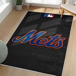 MLB New York Mets Area Rug Non-Slip Baseball Carpet Home Decor Gift Idea For Fans NYM120