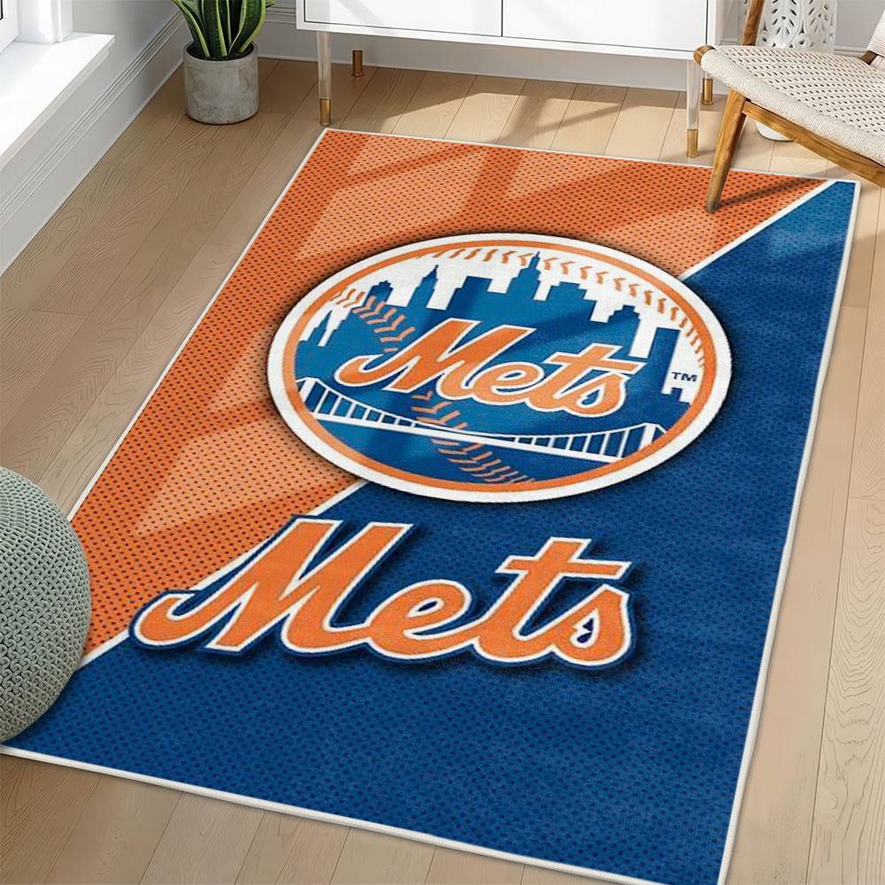 MLB New York Mets Area Rug Non-Slip Baseball Carpet Home Decor Gift Idea For Fans NYM122