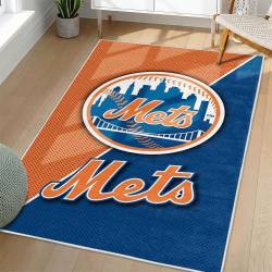 MLB New York Mets Area Rug Non-Slip Baseball Carpet Home Decor Gift Idea For Fans NYM122