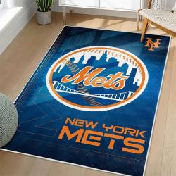 MLB New York Mets Area Rug Non-Slip Baseball Carpet Home Decor Gift Idea For Fans NYM123