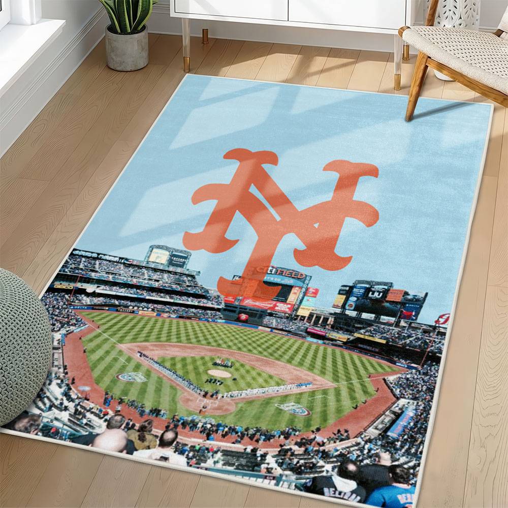 MLB New York Mets Area Rug Non-Slip Baseball Carpet Home Decor Gift Idea For Fans NYM125