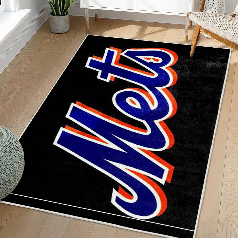 MLB New York Mets Area Rug Non-Slip Baseball Carpet Home Decor Gift Idea For Fans NYM126