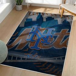 MLB New York Mets Area Rug Non-Slip Baseball Carpet Home Decor Gift Idea For Fans NYM127