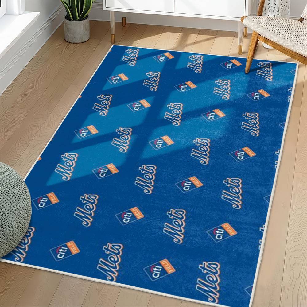 MLB New York Mets Area Rug Non-Slip Baseball Carpet Home Decor Gift Idea For Fans NYM128