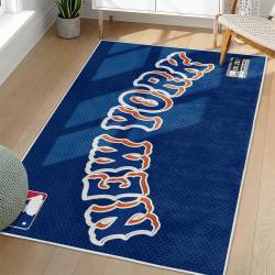 MLB New York Mets Area Rug Non-Slip Baseball Carpet Home Decor Gift Idea For Fans NYM134