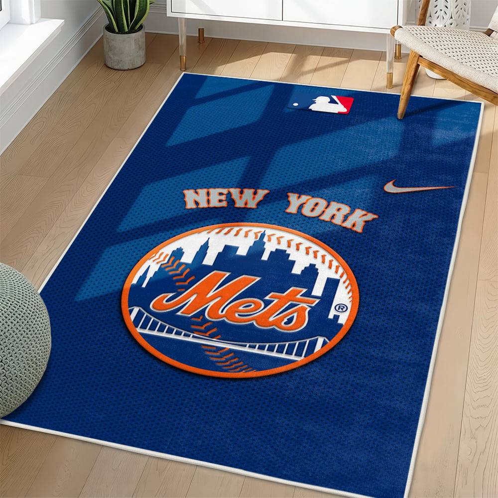 MLB New York Mets Area Rug Non-Slip Baseball Carpet Home Decor Gift Idea For Fans NYM135