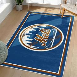 MLB New York Mets Area Rug Non-Slip Baseball Carpet Home Decor Gift Idea For Fans NYM138