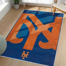 MLB New York Mets Area Rug Non-Slip Baseball Carpet Home Decor Gift Idea For Fans NYM14