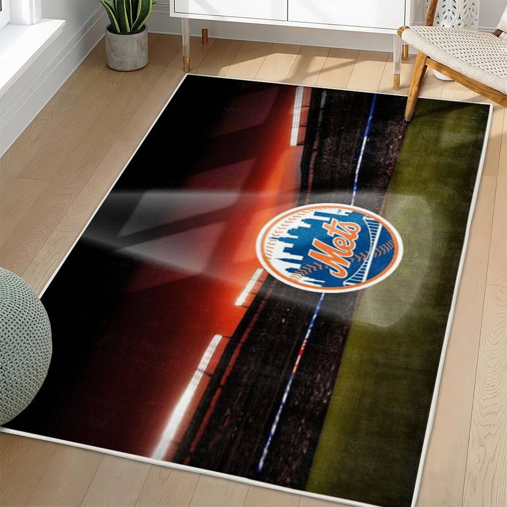 MLB New York Mets Area Rug Non-Slip Baseball Carpet Home Decor Gift Idea For Fans NYM140