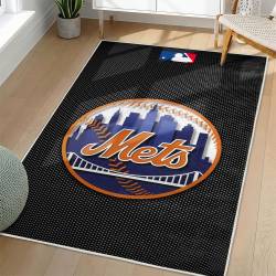 MLB New York Mets Area Rug Non-Slip Baseball Carpet Home Decor Gift Idea For Fans NYM141