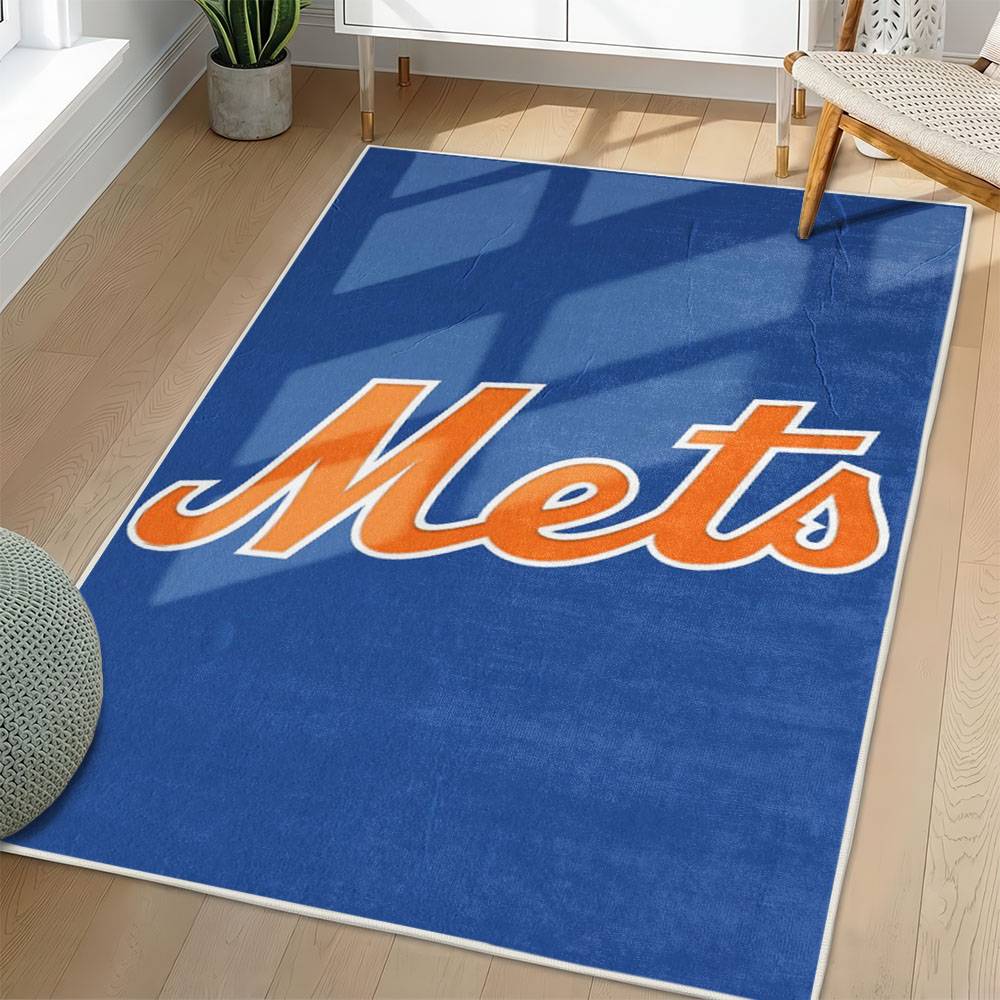 MLB New York Mets Area Rug Non-Slip Baseball Carpet Home Decor Gift Idea For Fans NYM143