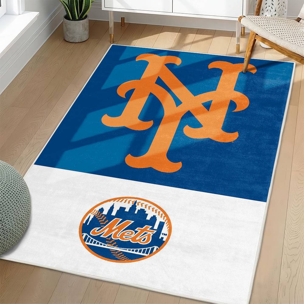 MLB New York Mets Area Rug Non-Slip Baseball Carpet Home Decor Gift Idea For Fans NYM148