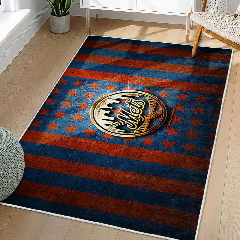 MLB New York Mets Area Rug Non-Slip Baseball Carpet Home Decor Gift Idea For Fans NYM15