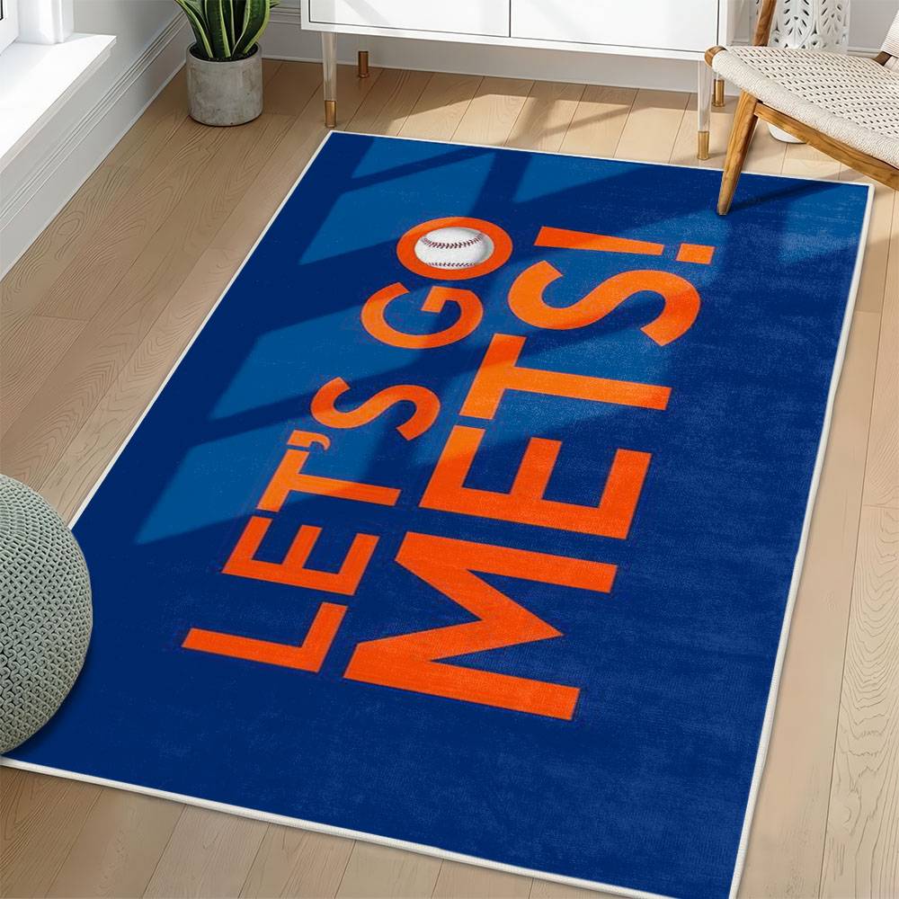MLB New York Mets Area Rug Non-Slip Baseball Carpet Home Decor Gift Idea For Fans NYM150