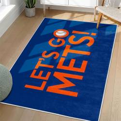 MLB New York Mets Area Rug Non-Slip Baseball Carpet Home Decor Gift Idea For Fans NYM150