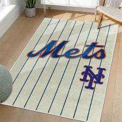 MLB New York Mets Area Rug Non-Slip Baseball Carpet Home Decor Gift Idea For Fans NYM152