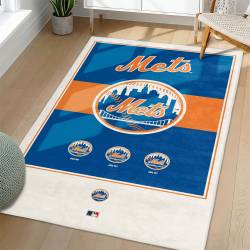MLB New York Mets Area Rug Non-Slip Baseball Carpet Home Decor Gift Idea For Fans NYM153
